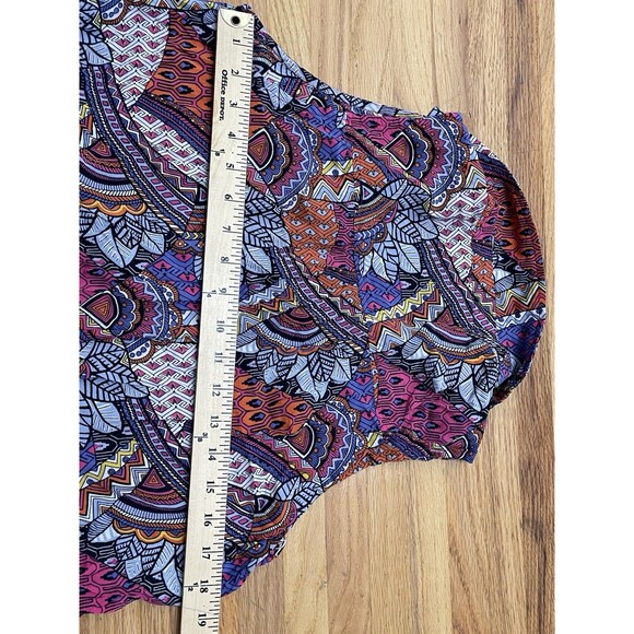 Anthropologie Maeve Women's Whimsical Pintucked Blouse Pink M Sleeveless Button - Picture 4 of 7